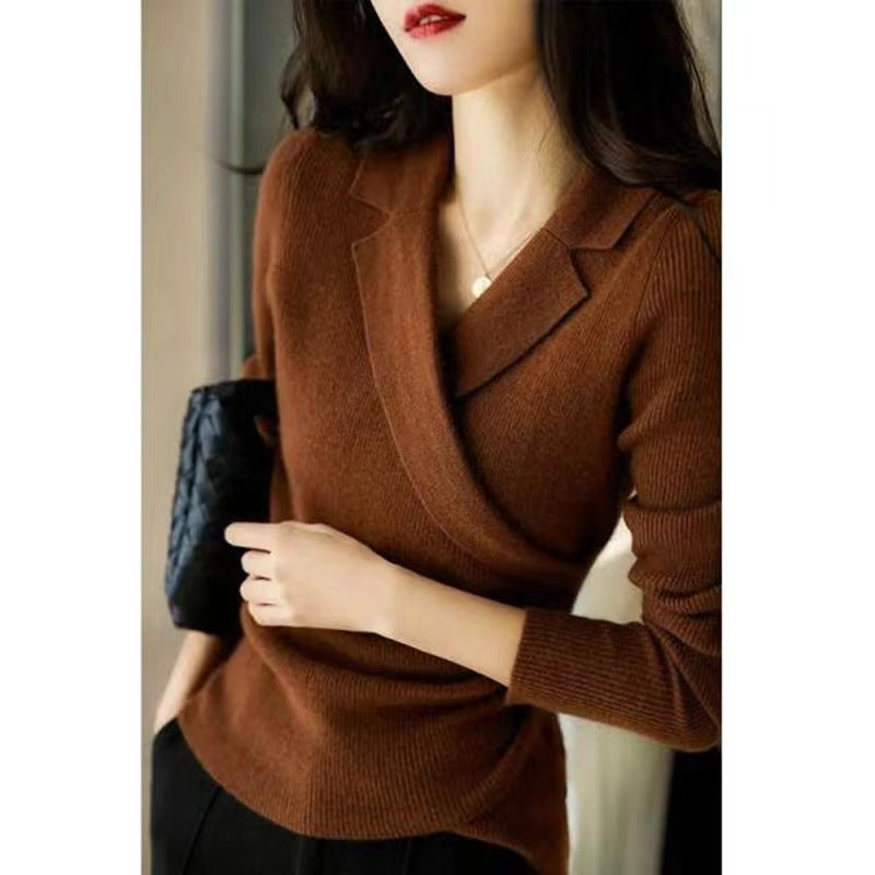 Stylish French-Elegance Layered Knit Sweater Looks