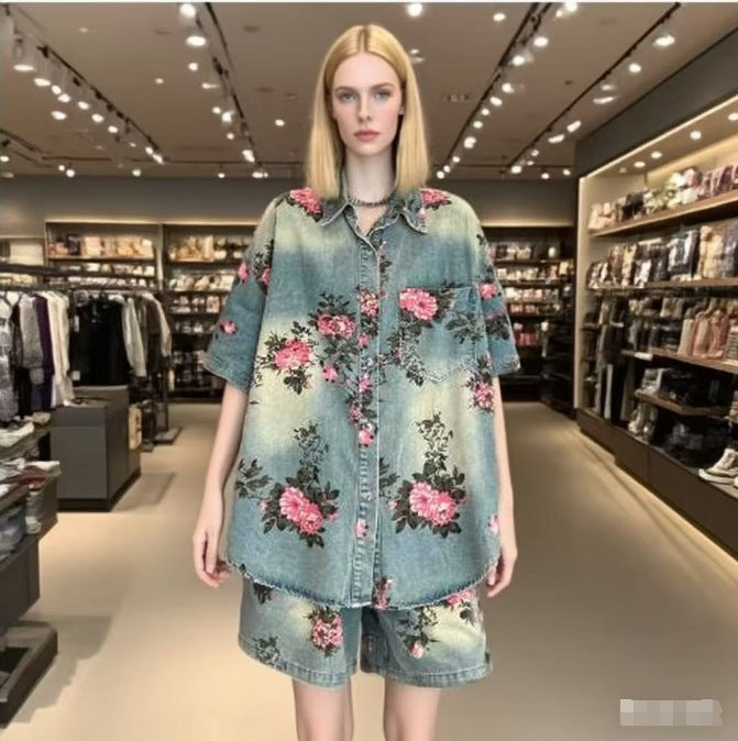 Retro-style Denim Set Collection From Europe And The US