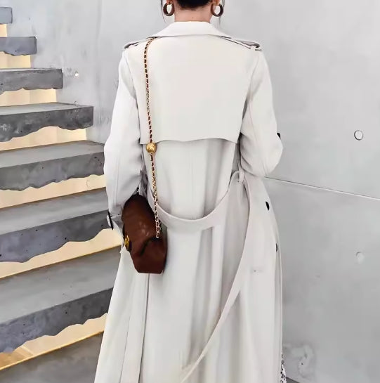 High-end Tailored Trench Coat Casual Plus-size Mid-length British-style Coat For Petite Figures