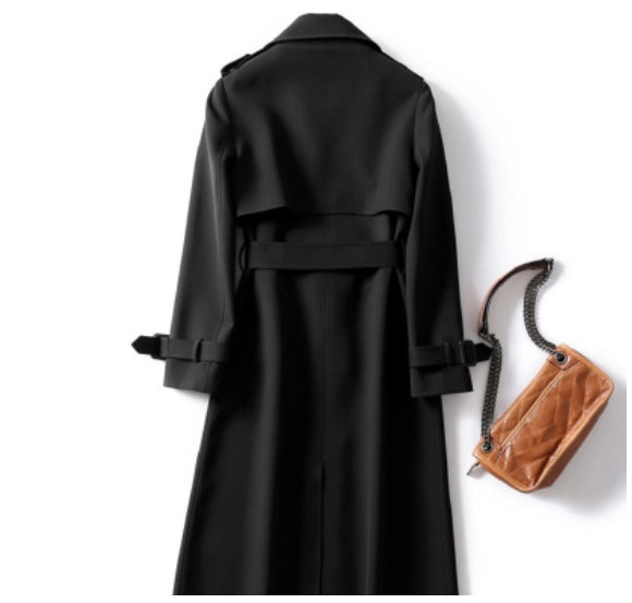 High-end Tailored Trench Coat Casual Plus-size Mid-length British-style Coat For Petite Figures