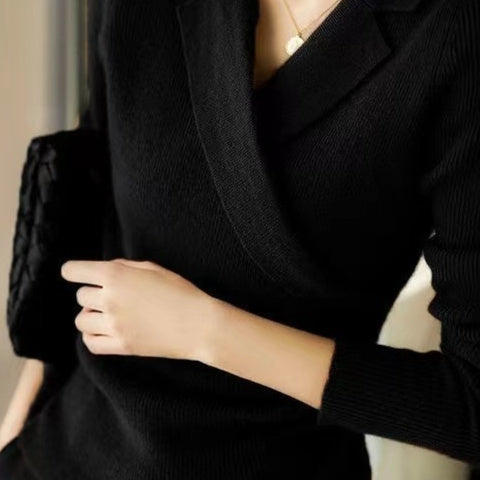 Stylish French-Elegance Layered Knit Sweater Looks