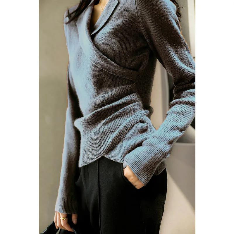 Stylish French-Elegance Layered Knit Sweater Looks