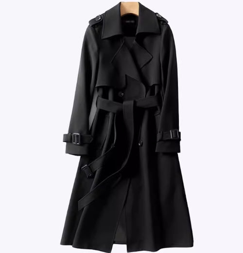 High-end Tailored Trench Coat Casual Plus-size Mid-length British-style Coat For Petite Figures